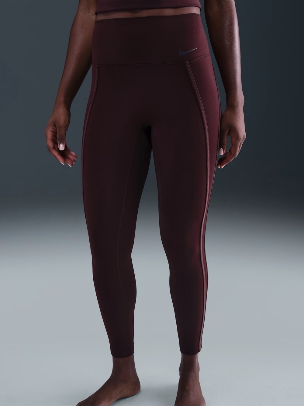 Nike Women’s High-Rise Burgundy Performance Leggings